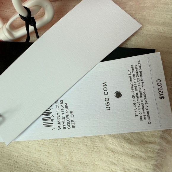 NWT Ugg Rare Pink! Janey ll Clear - shearling purse - Picture 5 of 7